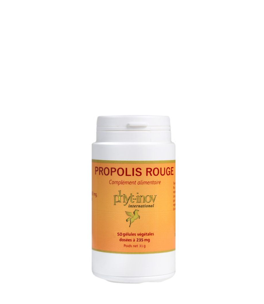 Propolis Rouge naturelle/pure du Brésil purifiée de Phyt-Inov® officiel - Complément alimentaire riche en flavonoides/oligo-éléments pour soutien au système immunitaire - 50 gélules dosées à 235 mg